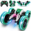 Remote Control Car, Double Sided RC Car, 4WD Off-Road Stunt Car with 360° Flips, 2.4Ghz Indoor Outdoor All Terrain Rechargeable Electric Toy Cars Gifts for Boys Kids 3 4 5 6 7 8 9 10 11 12 Year Old