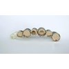 Golden rose clear art deco sparkly banana hair claw clip with rhinestones
