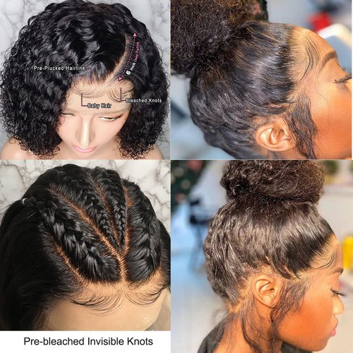 13x6 Lace Frontal Wigs for Black Women Pre Plucked Lace Wig Glueless Brazilian Remy Human Hair Wigs with Baby Hair (20 inch, 150% Density Lace Front Wig)