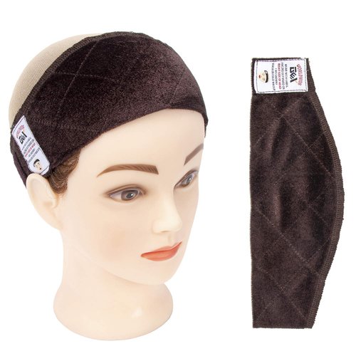 GEX Wig Grip Band Adjustable Wig Comfort Band Headband Flexible Velvet Scarf Wig Comfort Non-Slip Adjustable Fasten Wig Bands With Arch Extra Hold for Women (Brown)