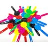 Tara Girls Super Cute Self Hinge Plastic Mulit Design Hair Barrettes Selection. 28 pc N.Sunflower mix color. Flower size 0.8 inch * 0.8 inch