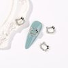 Kitty Nail Charms 25Pcs Kawaii Nail Charms for Acrylic Nails Y2K 3D Nail Rhinestones Gems Silver Diamond Nail Jewelry DIY Nail Art Decoration Supplies for Girls and Women