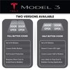 Tesla Model 3 'Door Open' Button Stickers (Set of 8)