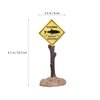 Balacoo Aquarium Funny Ornaments Shark Warning Signs Fish Tank Resin Decoration Craft Landscape DÃcor for Aquarium Fish Tank Home