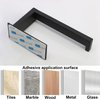 Vanloory Toilet Paper Holder, Self Adhesive Tissue Holder Stainless Steel Rustproof Paper Roll Holder, No Drilling Easy to Install, Toilet Paper Rack Suitable for Office, Bathroom (2, Matte Black)