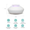 LEMON + Co. Humidifier Ultrasonic Aromatherapy Waterless Diffuser White Cool Mist Air Aromatherapy Essential Oil Diffuser for Office, Home, Bedroom, Living Room, Yoga, Spa; Multiple Lighting Options