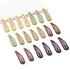 Cptots Small Hair Barrettes For Women No Slips Metal Snap Hair Clips For Thin Hair And Fine Hair,Brown Yellow,20 PCS,1.97 x 0.5 Inches