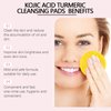 Turmeric Kojic Acid Cleansing Pads, Deep Cleansing Face Skin Kojic Acid and Turmeric Exfoliating Cleansing Pads for Face. (pink)