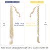 Fanguilar 26 Inch Long Braided Ponytail Extension with Hair Tie Bleach Blonde Straight Wrap Around for Women Synthetic High Temperature Fluffy Natural Soft Hair Piece for Daily Wear