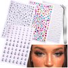 iFancer Face Gems Stick on Face Jewels Nail Self Adhesive Rhinestones Hair Pearls Accessories Eye Gems Jewelry Festival Makeup Body Art Supplies
