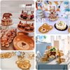 Efavormart 25 Pack Brown Teddy Bear Dessert Appetizer Paper Plates, 7" Round Animal Print Eco-Friendly Baby Shower Party Plates - 300GSM