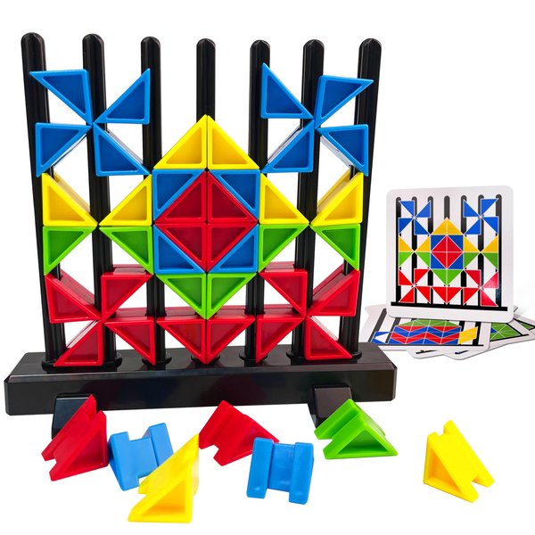 3D Building Blocks Puzzle Board Games for Kid Adult Educational Toys Brain Teaser Puzzles Challenge Geometry Logic IQ Games STEM for 3 Years Boys Girls
