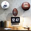 S SUCHEK Basketball Holder Wall Mount, Ball Holder Wall Mount, Ball Display Wall Storage for Basketball, Soccer Ball, Volleyball, Football, Rugby(4 Pieces, Black)
