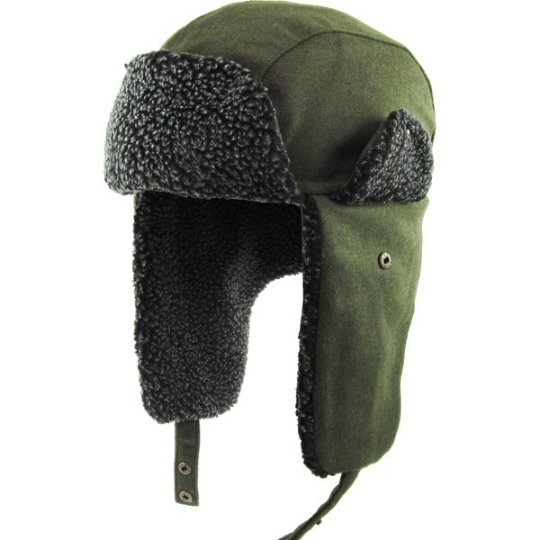 KBW-603 BLK Corduroy Aviator Trapper hat Trooper Ear Flaps Ushanka Eskimo Russian Warm Winter Cold