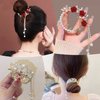 2PCS Flower Ponytail Hair Accessories Hair Claws Clip French Style Hair Barrette Non Slip Jaw Banana for Women 041