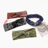DRESHOW 4 Pack Boho Cotton Non-Slip Headbands for Women Girls Yoga Workout Running Knotted Turban Floral Elastic Head Wrap