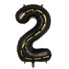Construction Balloons 40 Inch Construction Number Balloon 2 Black Construction Truck Themed Bulldozer Dump Truck Foil Mylar Balloon Two Years Old Baby 2nd Birthday Party Decor Supplies