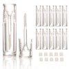 COSIDEA 10PCS Empty Round All clear Lip Gloss Tubes mini 3ml 0.1OZ lipgloss Tube with Wand Applicator for Lip oil tint bottles container