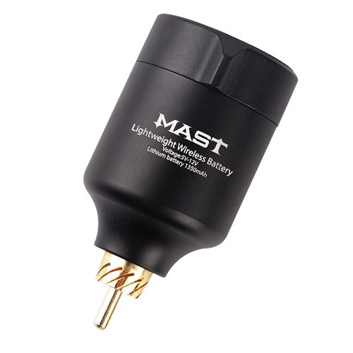 Mast T1 Tattoo Wireless Battery Power Supply Digital Display 50mm Length Lightweight for Tattoo Pen Machine (Short)