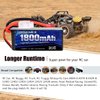 URGENEX 7.4V Lipo Battery 2S 35C 1800mAh Rechargeable RC Battery Pack with Deans T Plug Campatibal with Most 1/10, 1/16 Scale RC Cars Trucks and 7.4V 1to2 USB Lipo Battery Charger