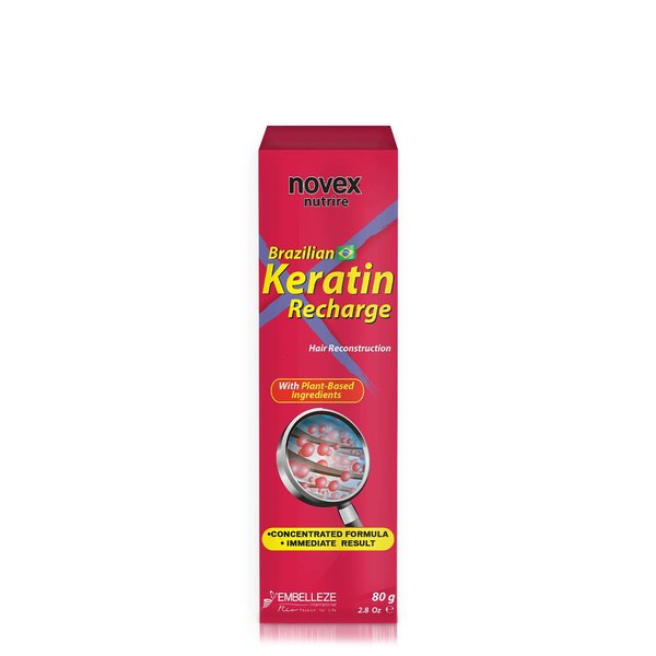 Novex Keratin Recharge Leave in Conditioner - Reconstructive Keratin, Frizz control & Damage Repair