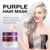 Karseell maca power Purple Hair Mask Professional Neutralizes Brass & Yellow Tones For Blonde Silver Gray Highlighted Hair 16.90 oz 500ml