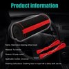 Dickno Car Steering Wheel Cover, Anti-Slip Auto Stitch on Wrap Steering Wheel Protector for Max Diameter 15 Inch, DIY Sewing with Needle Thread, Universal Vehicle Interior Decor (Black & Red+Red)