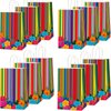 12pcs Mexican Fiesta Party Favor Bags Mexican Treat Bags Cinco De Mayo Candy Bag Floral Stripes Gift Goodie Bag for Flowers Birthday Party Taco Wedding Baby Shower Supplies Decorations 4.7*3.15*8inch