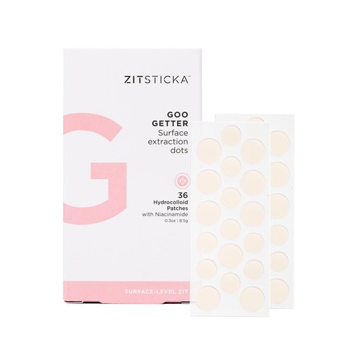 ZitSticka Hydrocolloid Patches | 36 Pack GOO GETTER Pimple Patches to Cover Zits & Blemishes | Acne Treatment or Healing Acne Dots, Exfoliating & Moisturizing Skin | Zit Patch and Pimple Stickers