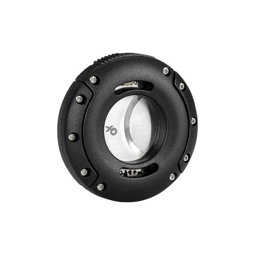 Xikar XO Double Guillotine Cutter, Dual Stainless Steel Blades, 64 Ring Gauge, Black