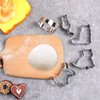 5 Pcs Cat Cookie Cutter, Safe Stainless Funny Cookie Cutters with 5 Different Cat Shapes Reusable Washable Cookies Cutter Set for Kitchen Baking Dessert Making