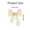 BARTOSI Bow Hair Claw Clips Pearl Hair Clip Gold Metal Hair Claw Barrettes Hair Jaw Clamps Hair Accessories for Women and Girls (Pack of 2)