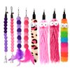 KALIONE Cat Worm Toy Refills Pack, 8 PCS Cat Toy Wand Replacement, Cat Wand Attachments, Cat Feather Toys, Cat Wiggly Toy, Fuzzy Cat Toy Fishing Pole Refill for Interactive Indoor Cats Kitten, Style B