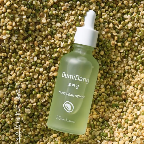 DumiDang Mung Bean Serum - Korean Traditional Vegan Skincare Formula, Soothes & Detoxifies with Fermented Mung Bean Extract, Tea Tree Oil and Green Tea Extract, 50mL | 1.69fl.oz.