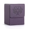 Komick Premium PU Leather Card Deck Box for Magic The Gathering, Yugioh Deck Box, Holds 100+ Deck Case with 2 Dividers for Collectible Trading Cards Deck Box MTG, TCG, CCG (Purple Orge)