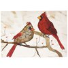 Tree-Free Greetings Happy Holidays Cards and Envelopes, Winter Card Set, 5 x 7 Inch Cards, Winter Box Set of 10, Cardinals Flitting, (HB93541)