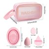 MAANGE 30-Piece Complete Make Up Brush Set 5 Products Included for Powder Foundation Eyeshadow Concealer Eyeshadow Pink