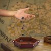 K.T. Fancy Dice Tray 8 Pieces Folding D&D Dice Tray Dice Holder Storage Box for Dice Rolling Tray PU Leather and Velvet.