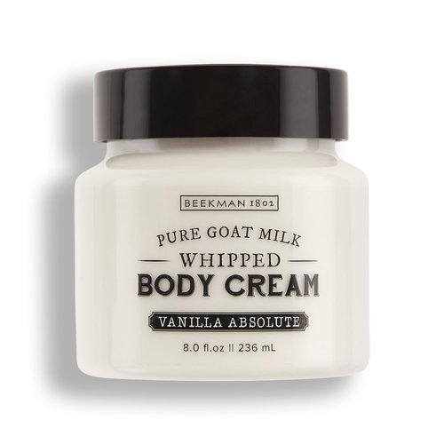 Beekman 1802 Whipped Body Cream, Vanilla Absolute - Scented - 8 oz - Intensely Hydrating & Softens Skin - With Goat Milk - Good for Sensitive Skin - Cruelty Free