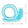 ZUCOOP Baby Teething Ring Silicone Teether Toys with Soft Bristles, Freezer Teething Toys for Babies 0-6 Months BPA Free, Snail Animals Teether Blue