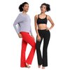 BUBBLELIME 29"/31"/33"/35"/37" 4 Styles Women's High Waist Bootcut Yoga Pants - Basic Nylon_Black L-31 Inseam