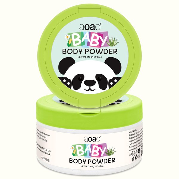 Baby Body Powder with Puff - Natural Cornstarch Baby Powder Talc-Free with Zinc Oxide, Aloe and Vitamin E for Soft Soothing Protected Skin - Gentle Absorption - Newborn Essentials - 140g/4.938oz