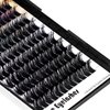 Dedila 120 Pcs Handmade D Curl Makeup Clusters Eye lashes Extensions Mixed 10-12-14-16mm/12-14-16mm/14-16-18mm D Curl Soft and Lightweight Individual false eyelashes Wide Stem (Mixed 12-14-16mm)