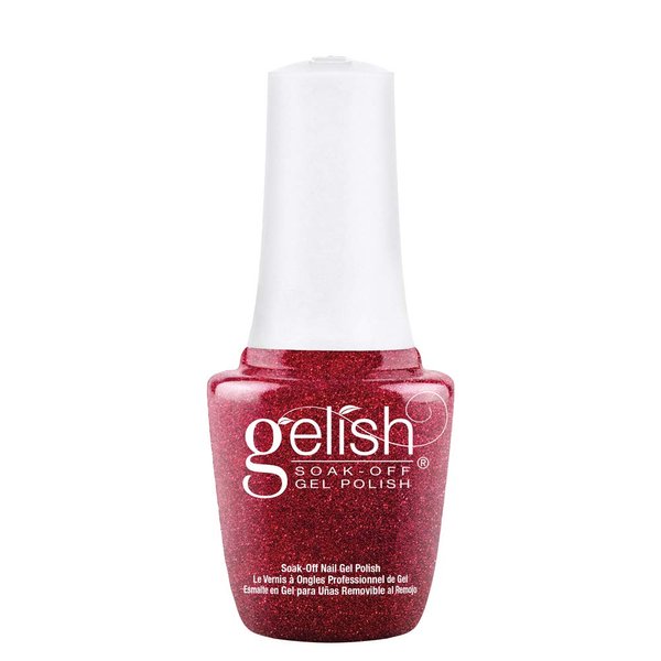Gelish MINI Good Gossip Soak-Off Gel Polish, Red Gel Nail Polish, Red Nail Colors, 0.3 oz.