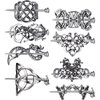 WILLBOND 8 Pcs Viking Celtic Hair Clips Vintage Celtic Knot Hairpins Retro Silver Alloy Hair Sticks Viking Metal Celtic Hair Barrette Jewelry Accessories for Women Girls Birthday Gifts