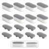 8 Pcs Universal Toilet Seat Bumpers, Toilet Lid Rubber Bumpers Replacement Kit with 8 Extra Thickness Pads for Changing Heights, Strong Adhesion Bidet Toilet Bumpers for Home, Hotel, Hospital