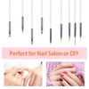 Dimeho 22pcs Nail Art Design Tools, 15pcs Painting Brushes Set with 5pcs Double Head Dotting Pens & 1 Resin Nail Art Palette Nail Art Brushes Kits Nail Art Cosmetic Mixing Tools