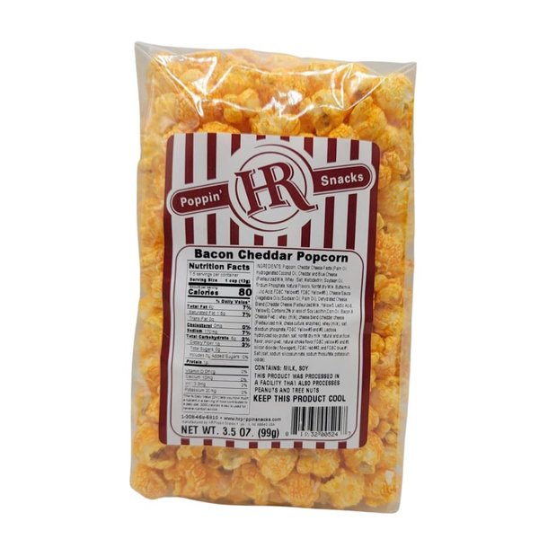 Bacon Cheddar Gourmet Popcorn | HR Poppin' Snacks