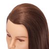 Hairlink 20-22'' Mannequin Head With Human Hair Styling Training Head Dolls for Cosmetology Manikin Maniquins Practice Head with Stand (9926LB0414H)