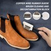 MAXIMILIAN Shoe Cleaner Kit. Brush with Extra 2 Erasers for Shoes & Boots. Horse Hair Shoe Brushes for Polishing, Cleaning & Buffing Leather Shoes - Boot Brush with Soft Bristles